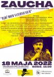 Plakat informujacy o występie muzyków Filharmonii Narodowej w Warszawie poświęconemu Andrzejowi Zaucha
