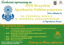 Plakat informujacy o Spotkaniach Folklorystycznych